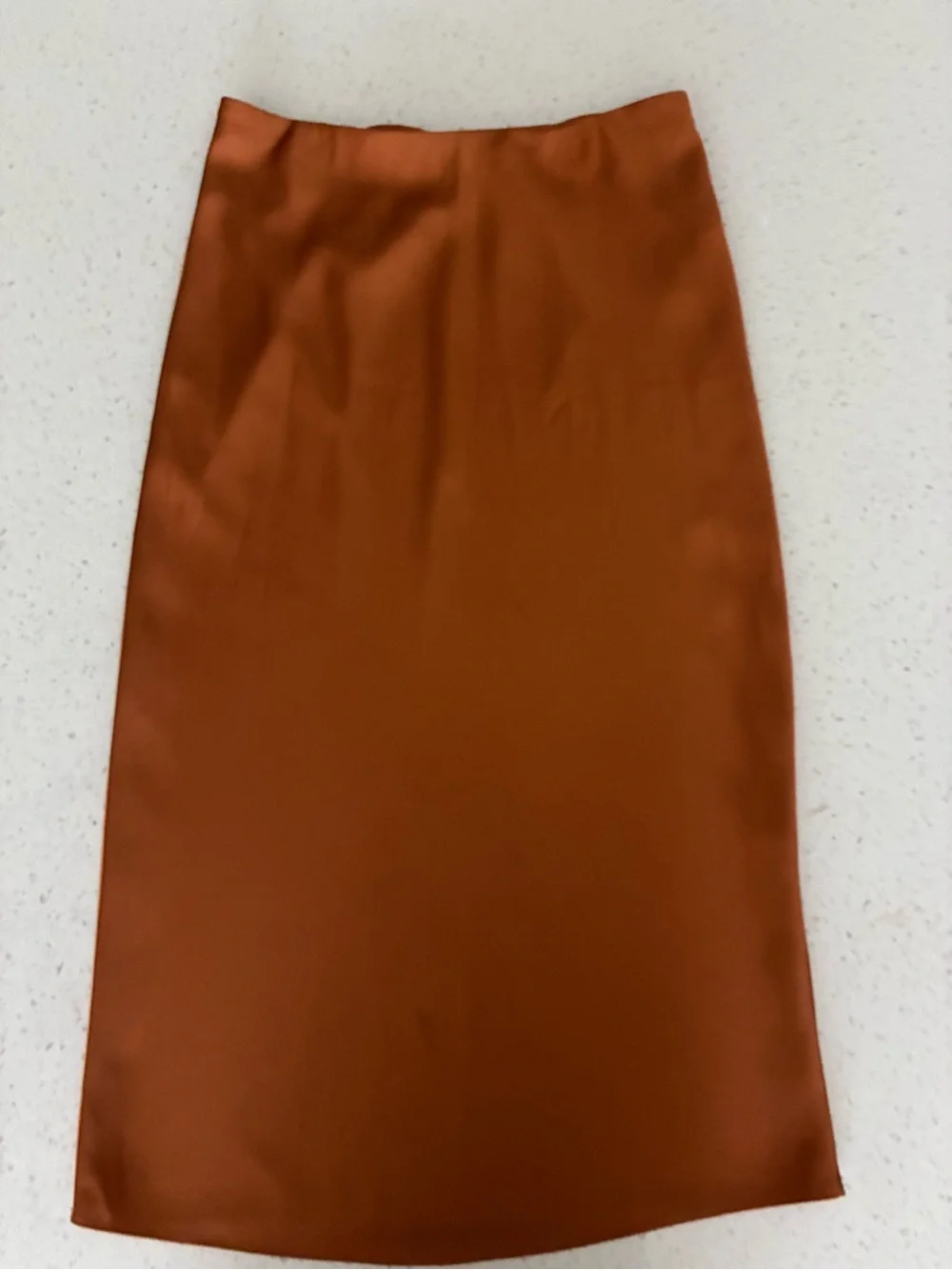 Jcrew satin slip midi skirt copper, size small